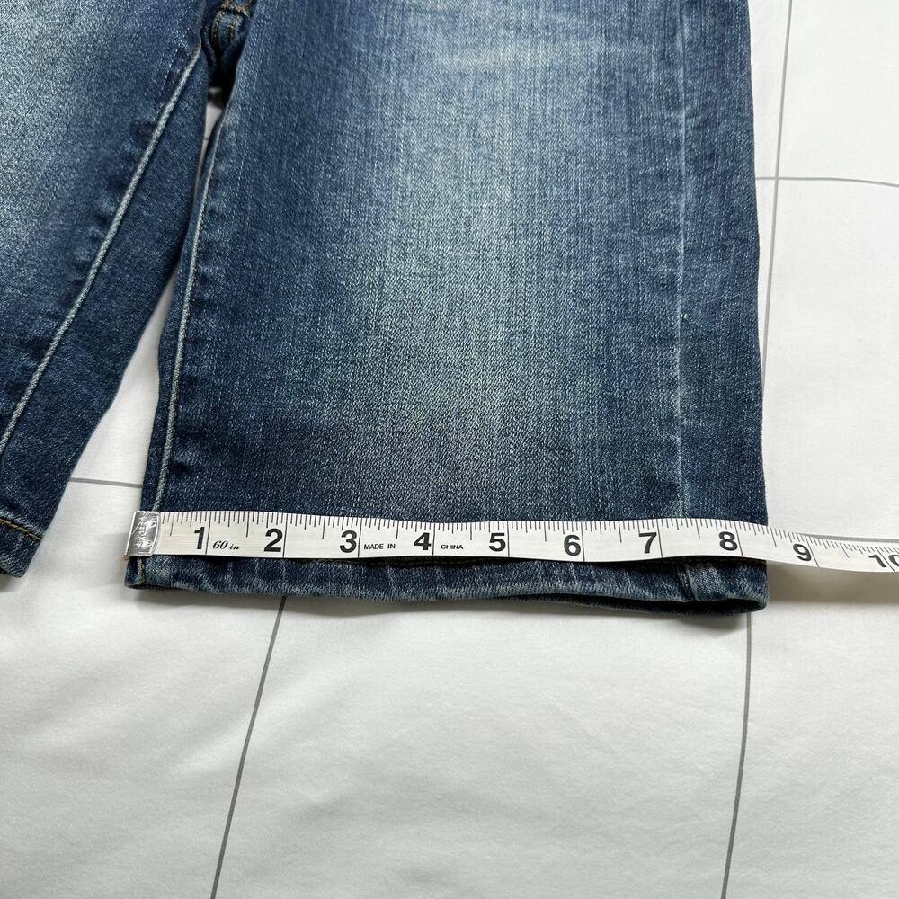 Judy Blue Shorts Womens Small Blue Denim Button Fly Bermuda Medium Wash Fade New - Picture 12 of 12